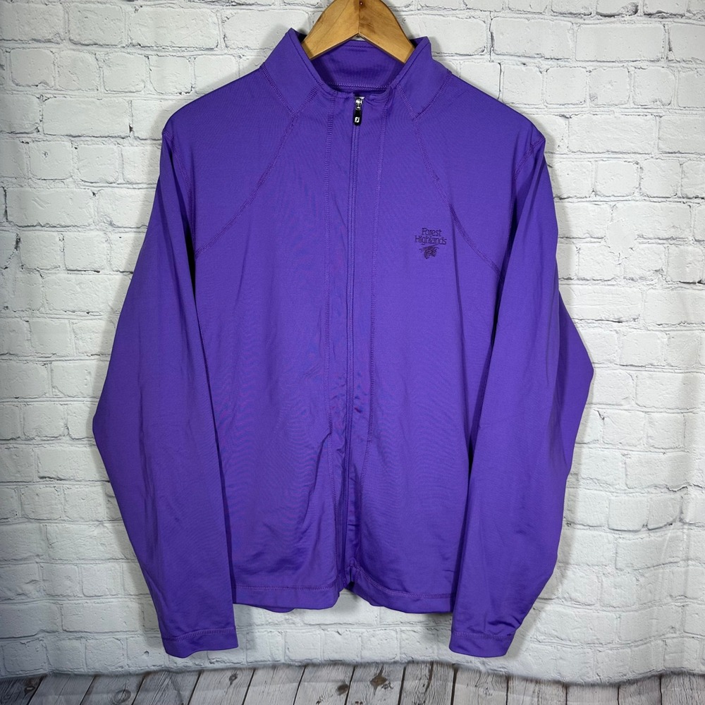FootJoy Womens Purple Forest Highlands Golf Full Zip Jacket Large FJ 1009260